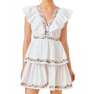 NEW MAINSTRIP rosemary mini dress in white